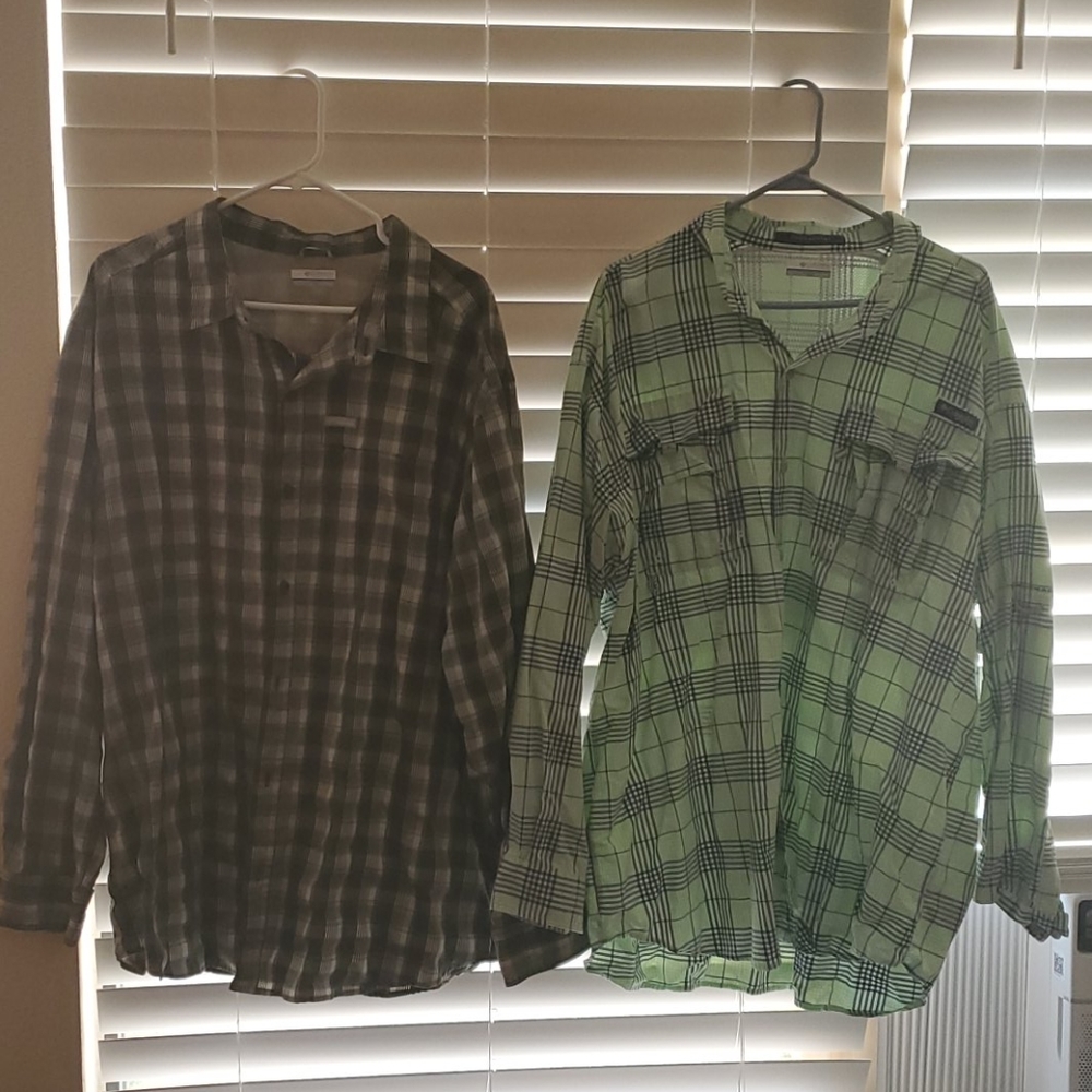 💙 2 Columbia Mens Long sleeve shirts Bundle